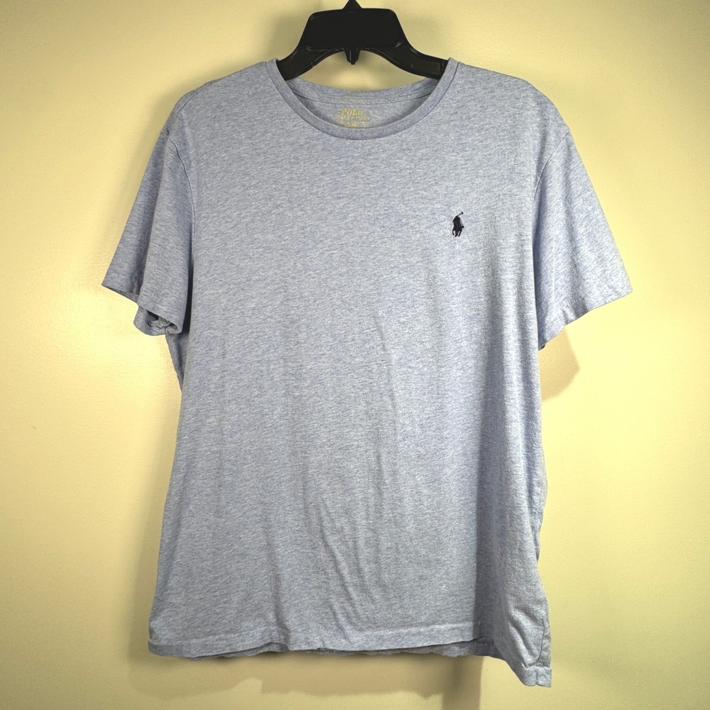 Polo Ralph Lauren‎ Blue Heather Short Sleeve Pony Logo Tee Boys M 10-12 Preppy